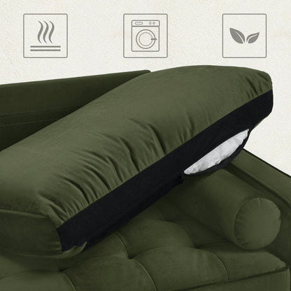 New 69.7" Modern Velvet Sofa – Upholstered Living Room Couch with Tufted Back | Model BT2555