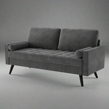 New 69.7" Modern Velvet Sofa – Upholstered Living Room Couch with Tufted Back | Model BT2555