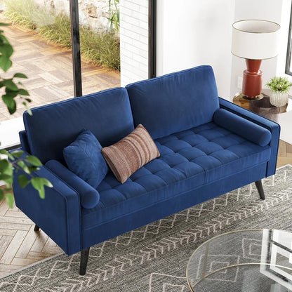 New 69.7" Modern Velvet Sofa – Upholstered Living Room Couch with Tufted Back | Model BT2555